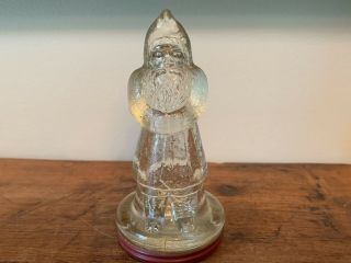 Santa Claus With Double Cuff Glass Candy Container Closure