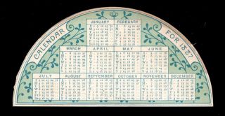 1880s Trade Card - George Ford Watchmaker - Haven CT 1887 Calendar 2