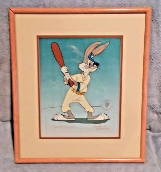 1992 Warner Bros " Baseball Bugs " Robert Mckimson Signed Sericel - Framed 17 X 20