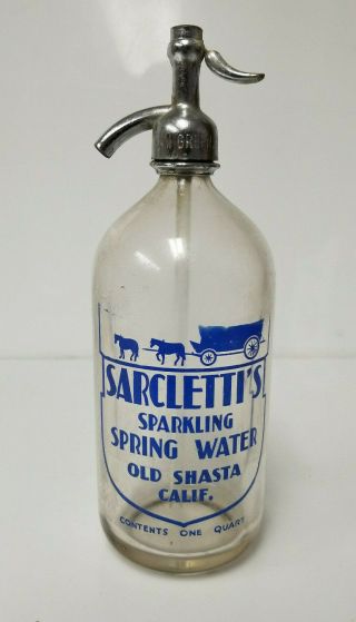 Vintage Seltzer Bottle Sarcletti 