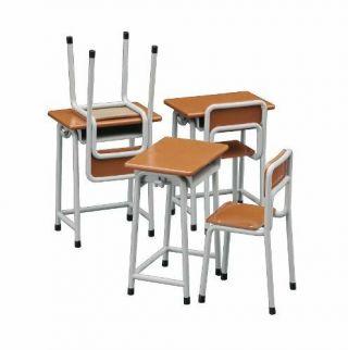 Hasegawa 1/12 Figures Accessories Series School Desk And Chair Plastic Mode