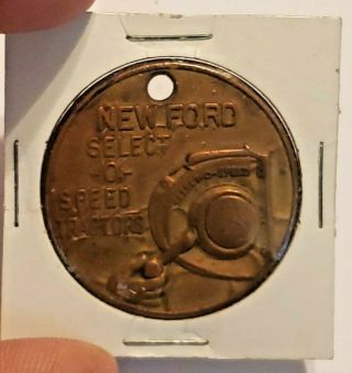 Vintage Ford Select O Speed Tractor Key Chain Fob Advertising Keychain 1950 
