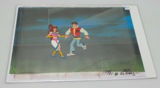 Captain N: The Game Master Animation Cel & Background Of Kevin & Lana 28