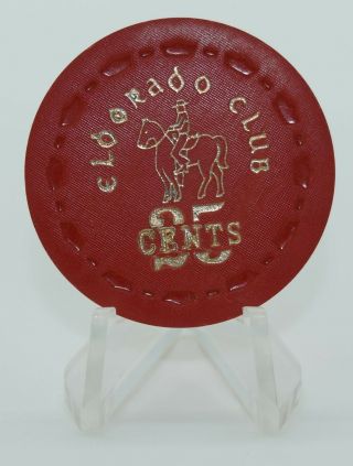Eldorado Club 25¢ Card Room Chip Gardena California Sm - Crown Mold