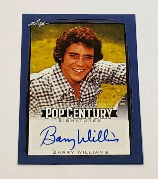 2017 Leaf Pop Century Barry Williams Autograph - Ssp Auto 6/10 The Brady Bunch