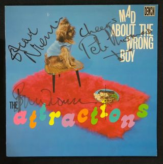 The Attractions Elvis Costello Mad About The Wrong Boy Lp Vinyl Signed 3 Times