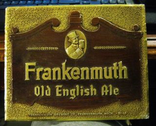 Vintage Frankenmuth Old English Ale Composition Beer Sign Brewing Mi