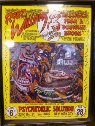 Robt.  Williams Autographed Psychedelic Solution Poster