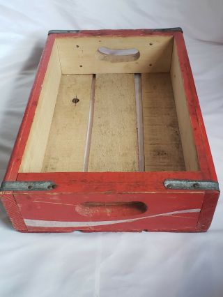 Vintage Coca Cola Coke Wood Case Carrying Crate Soda Pop Bottle Wooden 12x18x4 4