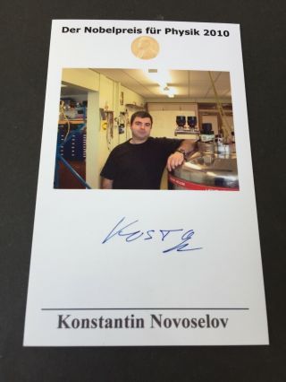 Konstantin Novoselov Nobel Prize Physics 2010 Signed Photo 3.  8 X 6