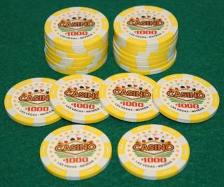 $1,  000 Pro Vegas Casino Chips Poker Chip 11.  5 Grams (qty: 20)