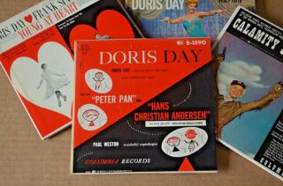 45 Rpm Doris Day Columbia B - 1590 Peter Pan Soundtrack Record 1952 Nmt