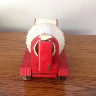 VINTAGE RED AND WHITE TONKA TRUCK CEMENT MIXER 3