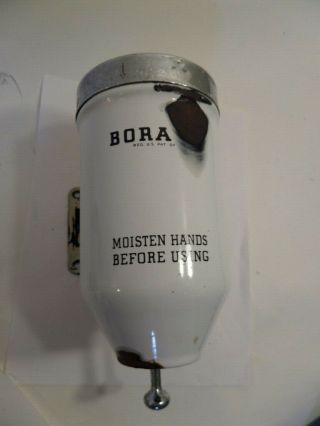 Vintage Porcelain Boraxo Wall Mount Soap Dispenser Powdered Antique