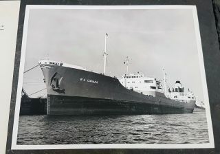 1961 British American Oil B/A Canada Great Lakes Ship Photo w/Company Letter 2