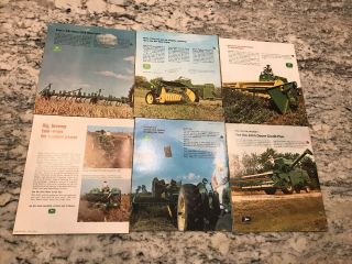 6 John Deere early 5020 1020 2020 tractor combine Baler Plows brochure 6