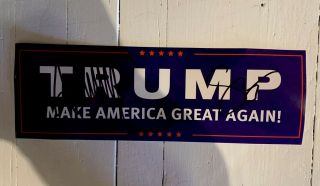 Donald Trump & Mike Pence Dual Signed Campaign Decal