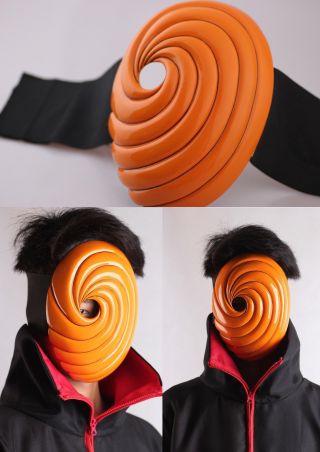 Fiberglass Naruto Shippuden Ninja Tobi Obito Mask Madara Uchiha Helmet Cosplay