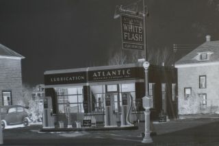 1941 Atlantic Gas Station Negative Jamea & Lillian,  Syracuse,  Ny Large