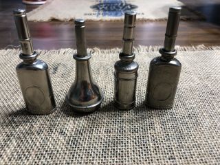 4 Vintage Fishing Reel Oiler Mini Oil Can Made In Usa Tackle Sewing Singer