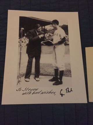 George H W Bush 41st President Autographed 8x10 With Babe Ruth Yale University