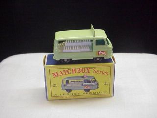 Vintage Matchbox Series No.  21 Milk Delivery Truck With Box