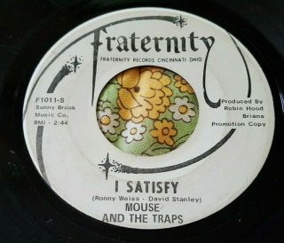 Ripping Texas Garage Punk Classic 45 Mouse & The Traps I Satisfy Promo Hear