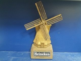 Vintage Nos Heineken Beer Windmill 3 - D Bar Sign 20 " Tall