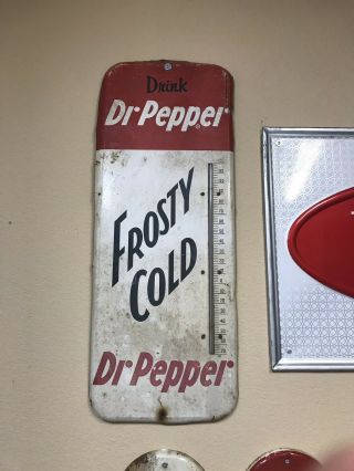 Vintage 1955 Dr Pepper Thermometer Drink Dr Pepper Frosty Cold