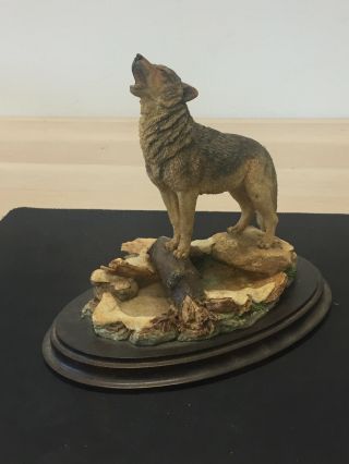 Howling Wolf Large By Country Artists Made In England Figurine Great Shape L13