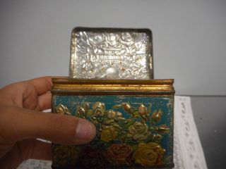 OLD LARGE RARE 1900 RUSSIAN IMPERIAL ANTIQUE TIN TEA BOX WISSOTZKY RUSSIA EMPIRE 5