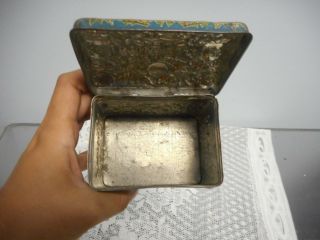 OLD LARGE RARE 1900 RUSSIAN IMPERIAL ANTIQUE TIN TEA BOX WISSOTZKY RUSSIA EMPIRE 7