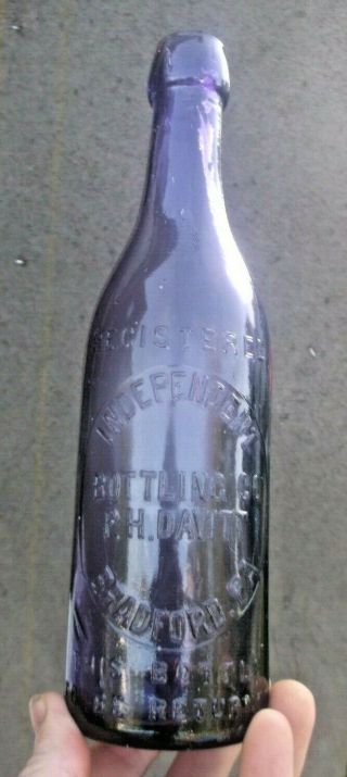 Purple Blob Beer Independent Bottling Co P.  H.  Davitt Bradford,  Pa 1890 