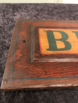 Old Wood Bed & Board Inn Sign Hand Painted Advertising 2