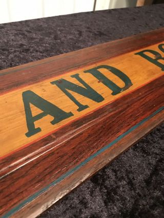 Old Wood Bed & Board Inn Sign Hand Painted Advertising 4