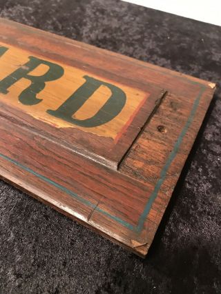 Old Wood Bed & Board Inn Sign Hand Painted Advertising 5