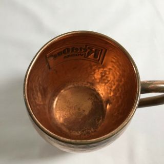 Vintage Ketel One Vodka Moscow Mule Hammered Copper Mug Cup Nolet Distillery 3