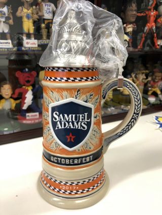 2017 Samuel Adams Octoberfest Limited Edition Beer Stein Brau Bier Mug Rare