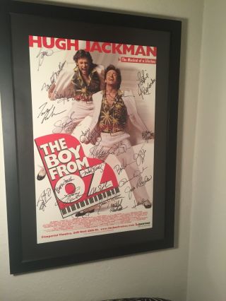 14x22 Hugh Jackman The Boy From Oz Musical Signed Framed Poster