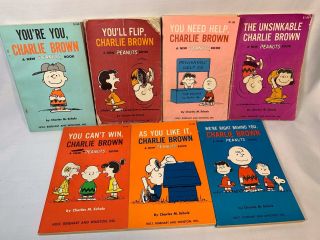 Vintage Set of 22 Peanuts Soft Cover Books Holt,  Rinehart,  Winston 1960s CB 2