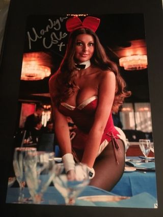 Marilyn Cole Signed 4x6 Photo Playboy Bunny Model Actress Auto