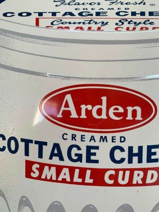 Rare vintage 1960’s embossed metal Adohr Cottage Cheese sign 3