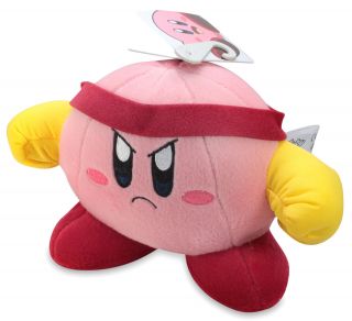 Real Official 6 " Bandana / Fighter Kirby Plush Doll Stuffed Toy By Little Buddy