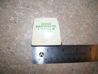 Vintage Advertising JOHN DEERE tape measure Sekich Equipment Co.  Longmont Colo 3