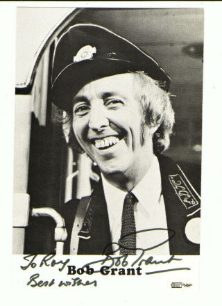 Bob Grant Actor.  Jack Harper In On The Buses Signed Photograph