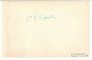 C S Forester English Novelist,  Michael Medwin Actor Signed Album Page