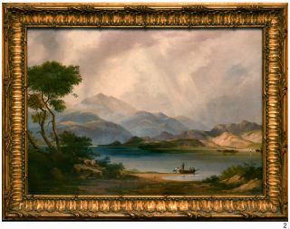 Framed 13 X 18 " Scottish Landscape Oil Painting C1870