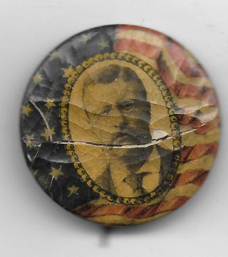 Old Teddy Roosevelt Campaign Pin Back - Baltimore Badge & Novelty Co.