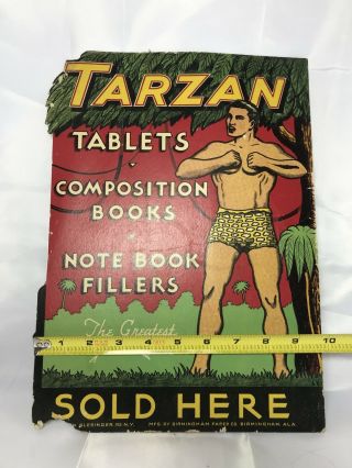 Tarzan Writing Table Die - Cut Counter Display Sign 1935 2