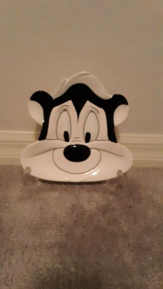 Pepe Le Pew And Penelope Ceramic Plate 8 " X 8 "